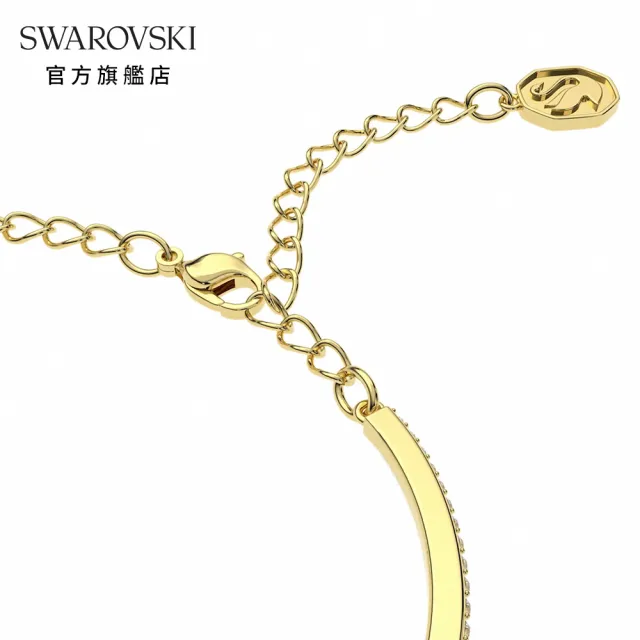 【SWAROVSKI 官方直營】Millenia 手鐲 八角形切割 黃色 鍍金色調 交換禮物