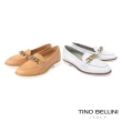 【TINO BELLINI 貝里尼】義大利進口環形鍊釦樂福鞋FZLT0004(米)