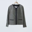【AZUR】小香風毛毛滾邊短版夾克-3色