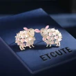 【RJ New York】數綿羊創意設計水晶彩鑽耳環(3色可選)