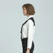 【AZUR】ROSSA時尚假披肩兩件式襯衫-2色