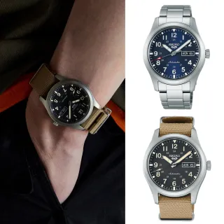 【SEIKO 精工】5 Sports系列 Lineup 復古軍風 機械腕錶 618 年中慶 禮物(二款可選)