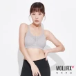 【Mollifix 瑪莉菲絲】A++活力自在雙肩帶舒適BRA、瑜珈服、無鋼圈、運動內衣(淡灰)