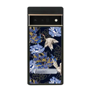 【apbs】Google Pixel 9/8/7/6系列 減震立架手機殼(浮世繪牡丹與鶴)