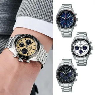 【SEIKO 精工】熊貓 PROSPEX系列 SPEEDTIMER 太陽能計時腕錶  SK044 母親節 禮物(四款可選)