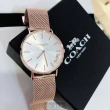 【COACH】COACH蔻馳女錶型號CH00113(白色錶面玫瑰金錶殼玫瑰金色米蘭錶帶款)