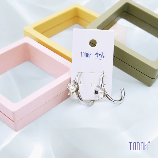 【TANAH】復古時尚 花形鑲珍珠款 耳針款(E035)