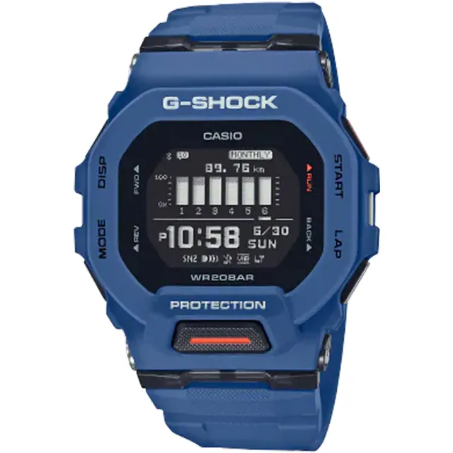 【CASIO 卡西歐】G-SHOCK 手機藍牙連線功能計步多功能運動錶 電子錶 雙11 送禮(GBD-200-2/速)