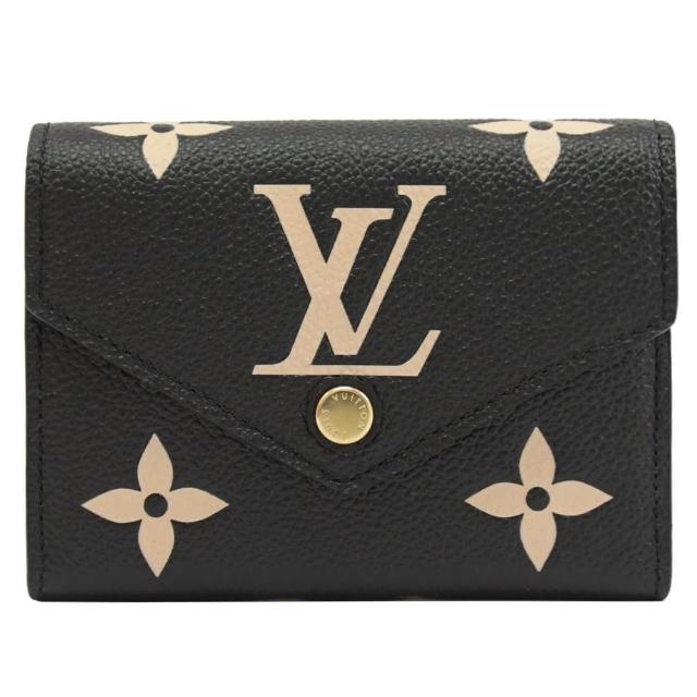 【Louis Vuitton 路易威登】LV M80968 VICTORINE 經典印花壓紋牛皮三折零錢短夾(現貨)