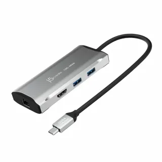 【j5create 凱捷】USB Type-C 真4K60 HDMI / Gen2高速6合1多功能輕巧集線器Hub-JCD392