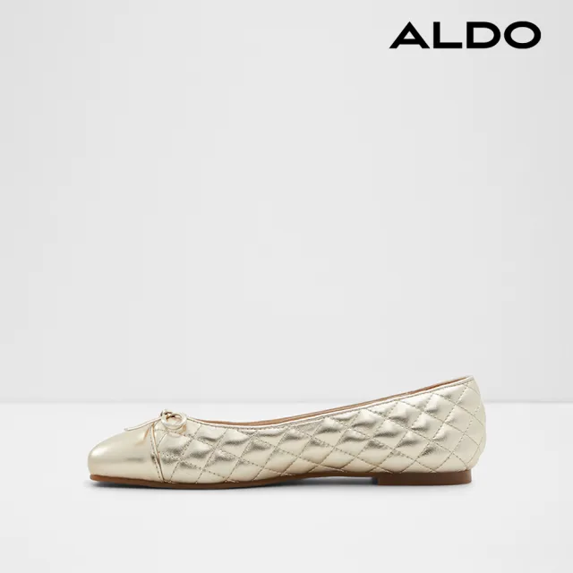 【ALDO】BRAYLYNN-菱格紋芭蕾舞平底鞋-女鞋(金色)