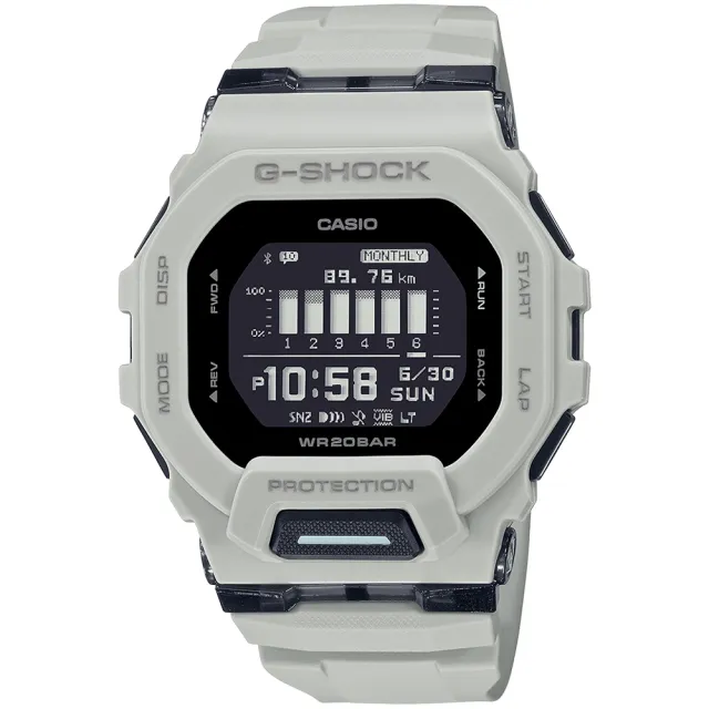 【CASIO 卡西歐】G-SHOCK 手機藍牙連線計步多功能運動錶 禮物 開學(GBD-200UU-9/速)