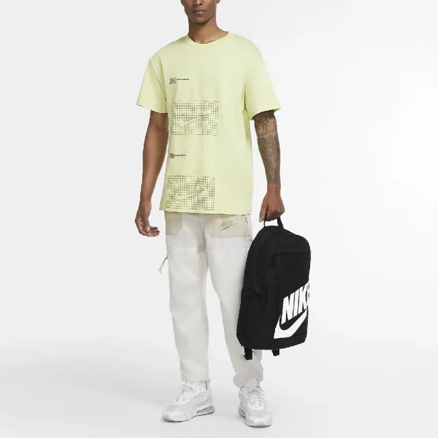【NIKE 耐吉】後背包 Elemental Backpack 黑 白 男女款 雙肩背 基本款 拉鍊口袋 大容量(DD0559-010)