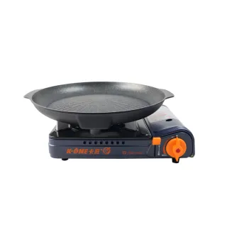 【卡旺】005D雙安全卡式爐+韓國圓弧烤盤(K1-A005D+R)