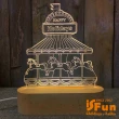 【iSFun】立體雕刻桌上橢圓實木3D療癒造型夜燈 2款可選(聖誕節/情人節/生日/送禮)
