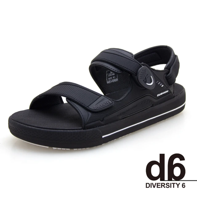 【G.P】d6系列 Q軟舒適織帶涼拖鞋 男鞋(全黑)