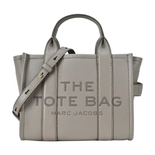 【MARC JACOBS 馬克賈伯】THE LEATHER MINI TOTE 皮革兩用托特包(迷你/灰色)