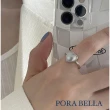 【Porabella】925純銀韓版愛心合成母貝戒指 小眾設計款甜美風格ins風 情人節 送女友 RINGS
