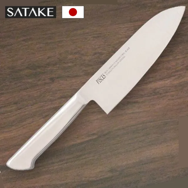 【佐竹產業】日本製 一體成型 PISCES不鏽鋼三德廚刀 17cm(三德刀/菜刀)