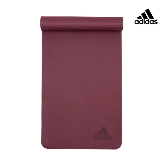 【adidas 愛迪達】高階防滑抗菌瑜珈墊-5mm(野莓紅)
