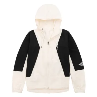 【The North Face 官方旗艦】北面女款米白色防風DWR防潑水寬鬆連帽外套｜5K16N3N