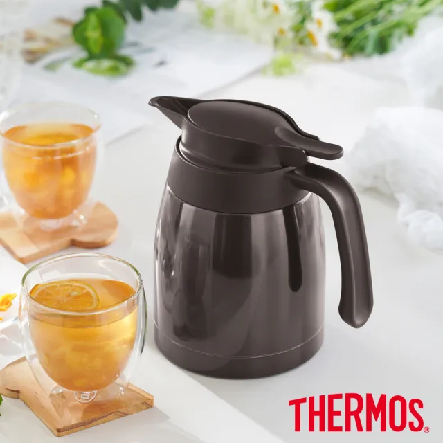 【THERMOS膳魔師】不鏽鋼按壓式真空保溫壼1000ml(TTB-1000)