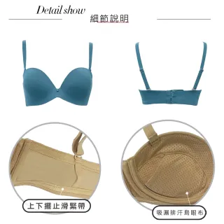 【Swear 思薇爾】嗨Q Bra系列B-E罩1/2罩素面無痕模杯包覆女內衣(丹寧藍)