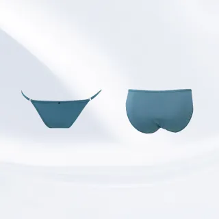 【Swear 思薇爾】嗨Q Bra系列M-XL素面無痕低腰三角女內褲(丹寧藍)