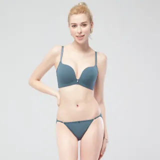 【Swear 思薇爾】嗨Q Bra系列B-D罩素面無痕無鋼圈模杯包覆女內衣(丹寧藍)