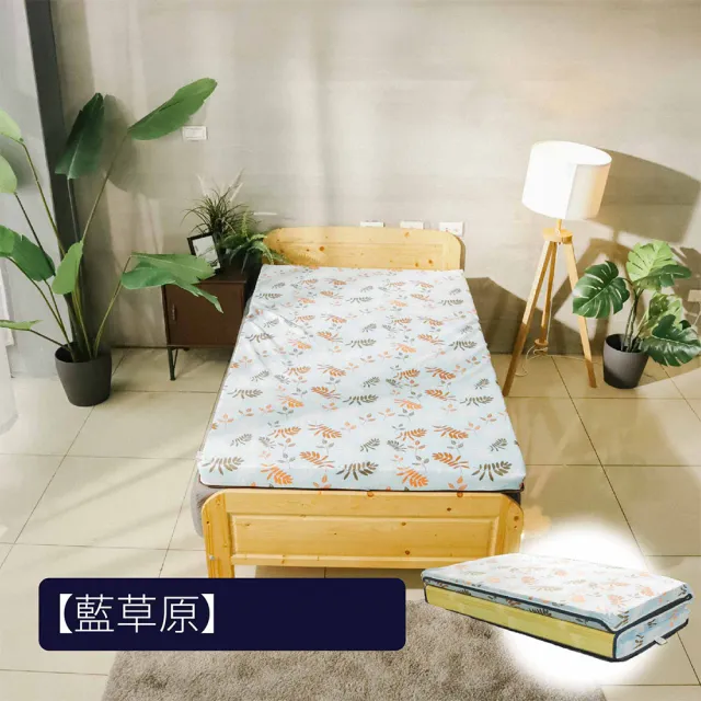 【BOSS BEDDING 小老闆寢具】雙人5尺冬夏兩用竹蓆收納床墊5公分(折疊床｜雙層床｜薄床墊｜宿舍床｜露營床)