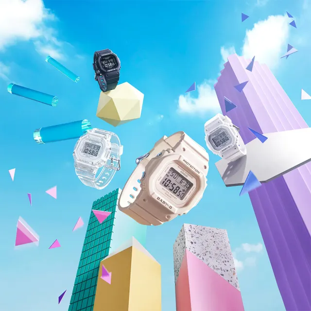 【CASIO 卡西歐】學生錶Baby-G 經典人氣方形電子錶 送禮 禮物 推薦(BGD-565U-7)