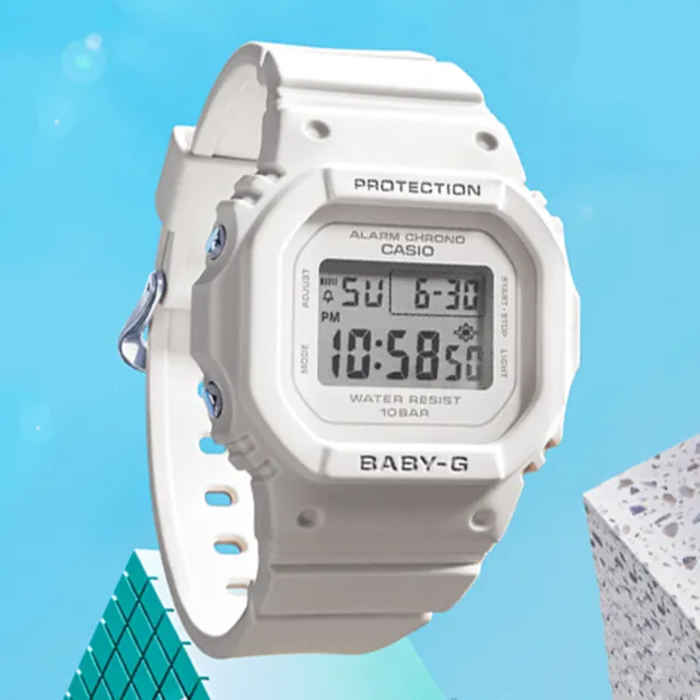 【CASIO 卡西歐】學生錶Baby-G 經典人氣方形電子錶 送禮 禮物 推薦(BGD-565U-7)