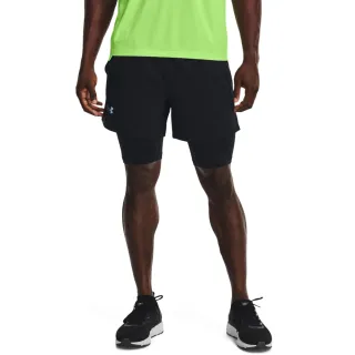 【UNDER ARMOUR】UA 男  Launch 5 2N1 運動短褲_1372631-001(黑)