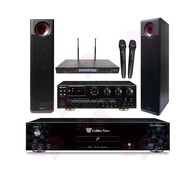 【金嗓】CPX-900 K1A+OKAUDIO AK-7+SR-889PRO+KARMEN H-88(4TB點歌機+擴大機+無線麥克風+卡拉OK喇叭)