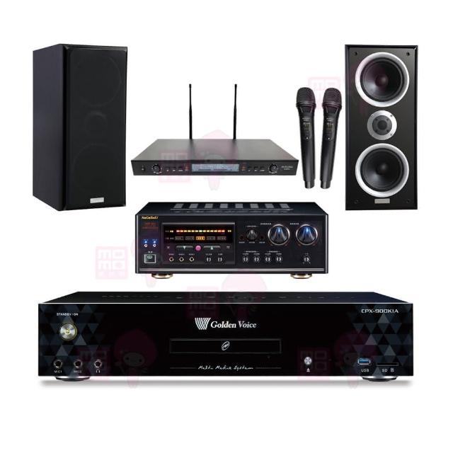 【金嗓】CPX-900 K1A+DSP-A1II+SR-889PRO+Polestar W-26B(4TB點歌機+擴大機+無線麥克風+喇叭)
