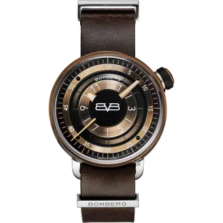 【BOMBERG】炸彈錶 BB-01 紳士手錶-咖啡/43mm 99狂買節(CT43H3PBA.04-1.9)