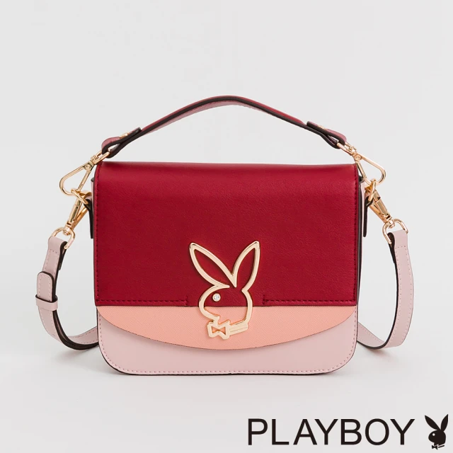 PLAYBOY 翻蓋斜背包 Bunny系列(紅色)