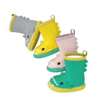 【JAR 嚴選】可愛鯊魚兒童雨鞋(可愛設計 防滑安全 邊色隨機)
