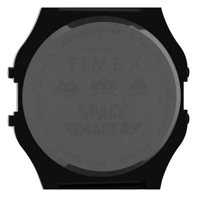 【TIMEX】天美時 x  T80 x Space Invaders 限量聯名電子錶(黑 TXTW2V30200)
