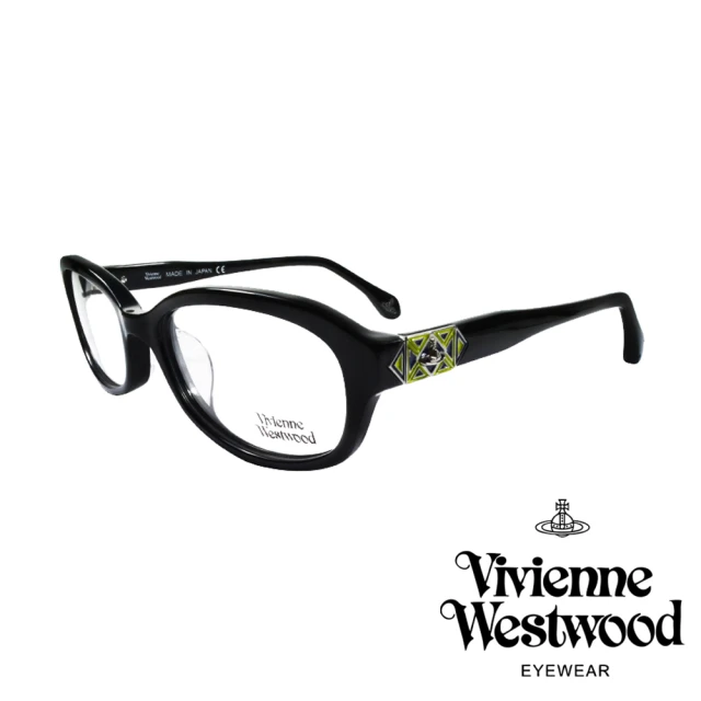 【Vivienne Westwood】幾何立體土星造型光學眼鏡(黑/綠 VW317_01)