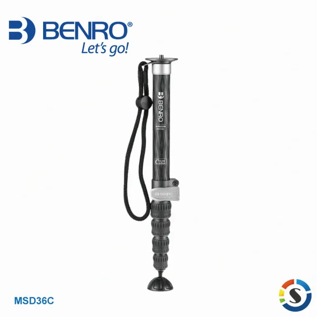 【BENRO 百諾】MSD36C 碳纖單腳架(勝興公司貨)