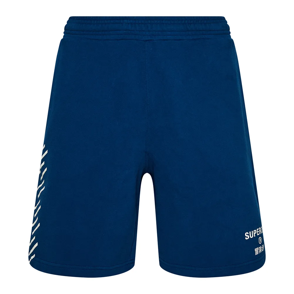 【Superdry】男裝 休閒短褲 CODE CORE SPORT SHORT(藍)