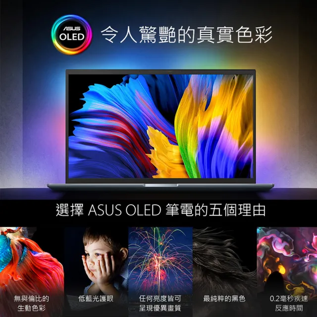 【ASUS 華碩】16吋i7 RTX3060效能筆電(Vivobook Pro X N7601ZM/i7-12700H/32G/1TB SSD/W11/4K OLED)