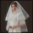 【MWD】雙層軟網短款頭紗 韓系簡約頭紗 WD0202(寫真拍照頭飾 婚禮禮服頭紗 新娘飾品)