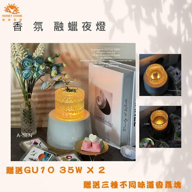 【Honey Comb】北歐風香氛融臘夜燈氣氛燈(CK8071．CK8072)