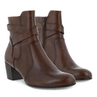 【ecco】SHAPE M 35 型塑魅力造型皮革短靴 網路獨家 女鞋(棕色 27317301053)