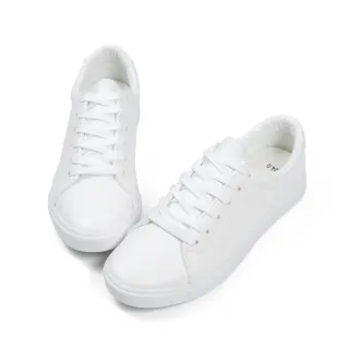 【SANDARU 山打努】小白鞋 超舒適柔軟皮革純白休閒鞋(白)