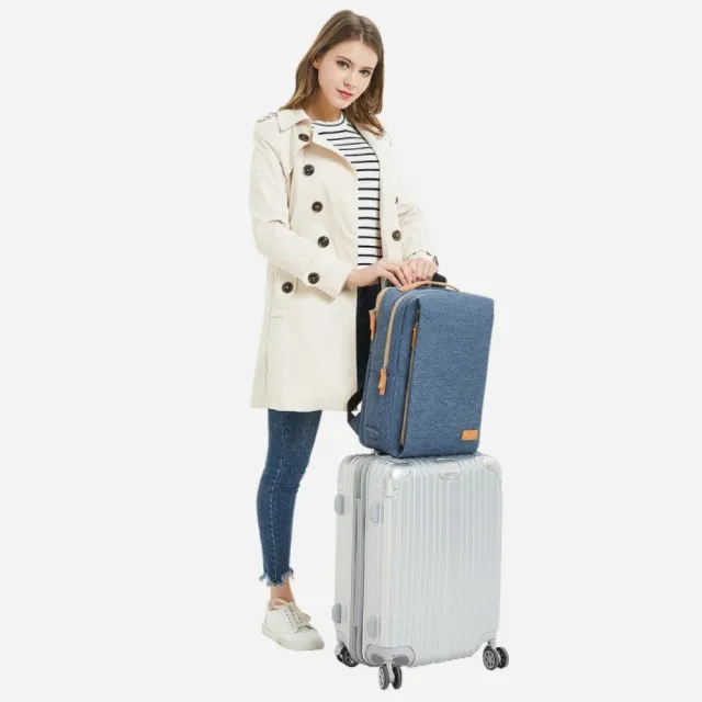 【Nordace】Siena藍色極簡功能性旅行背包書包(適合日常通勤和旅行)