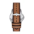 【FOSSIL】個性型男皮革時尚腕錶-咖啡X綠(FS5946)