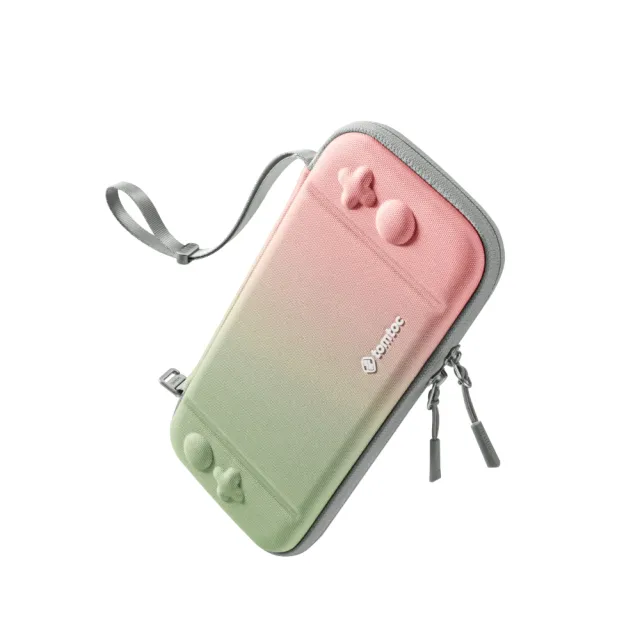 【tomtoc】任天堂Switch副廠 玩家首選二代OLED新版 櫻花(Nintendo Switch收納保護硬殼包)